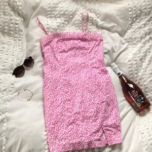 Homemade pink floral dress